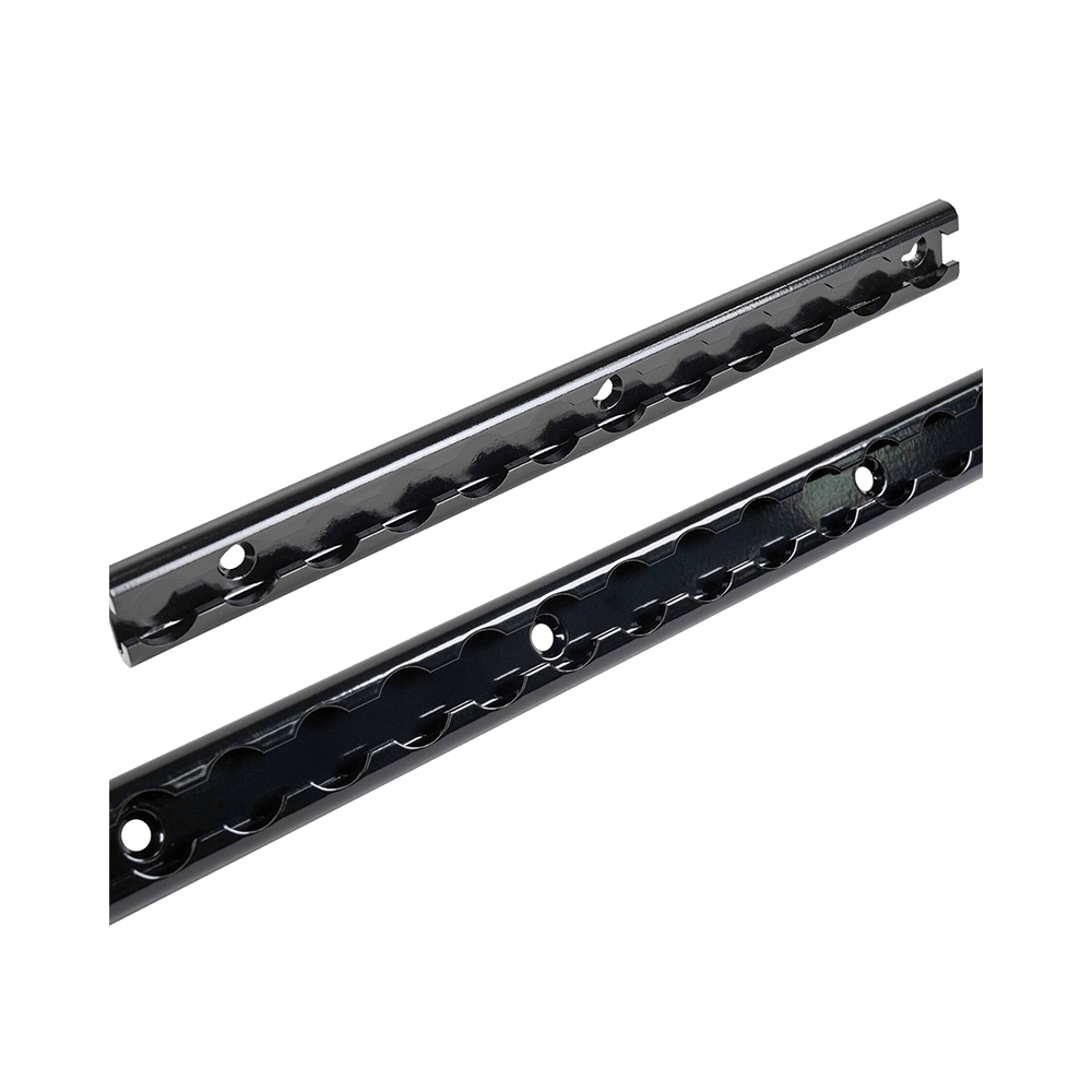 72' svart anodisert overflate i aluminium L-spor