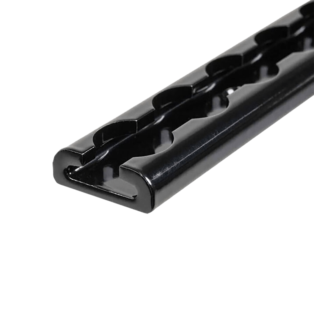 72' svart anodisert overflate i aluminium L-spor