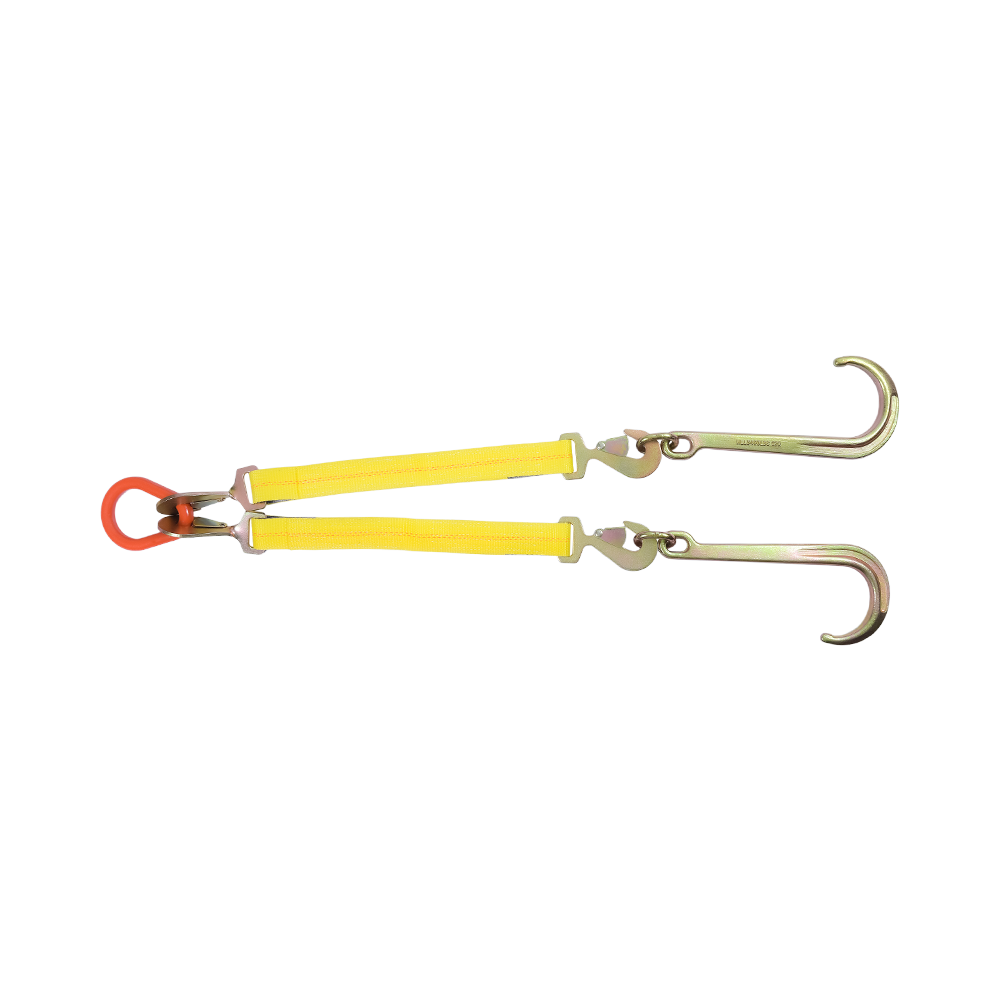 Ratcheting J-Hook Tie-Down V-Strap Design RTJ flerpunktskrok for bruk av bergingsbil Ratcheting J-Hook Tie-Down V-Strap Design RTJ flerpunktskrok for bruk av bergingsbil
