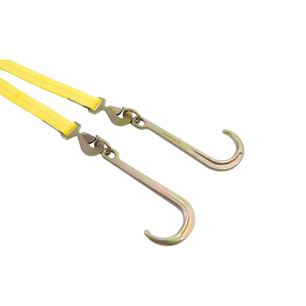 Ratcheting J-Hook Tie-Down V-Strap Design RTJ flerpunktskrok for bruk av bergingsbil