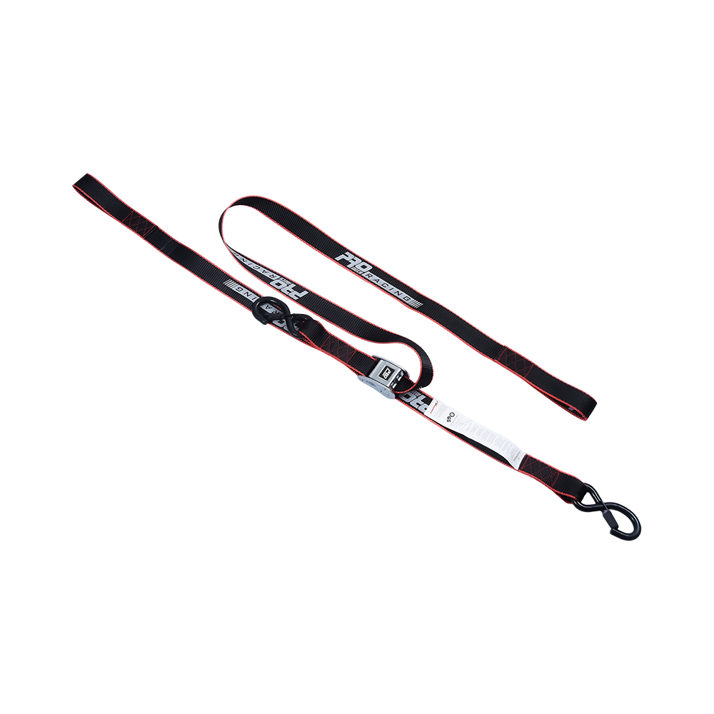Tilpassbar slitesterk motorsykkel cam-spenne festestrop med Safety S-krok Tilpassbar slitesterk motorsykkel cam-spenne festestrop med Safety S-krok