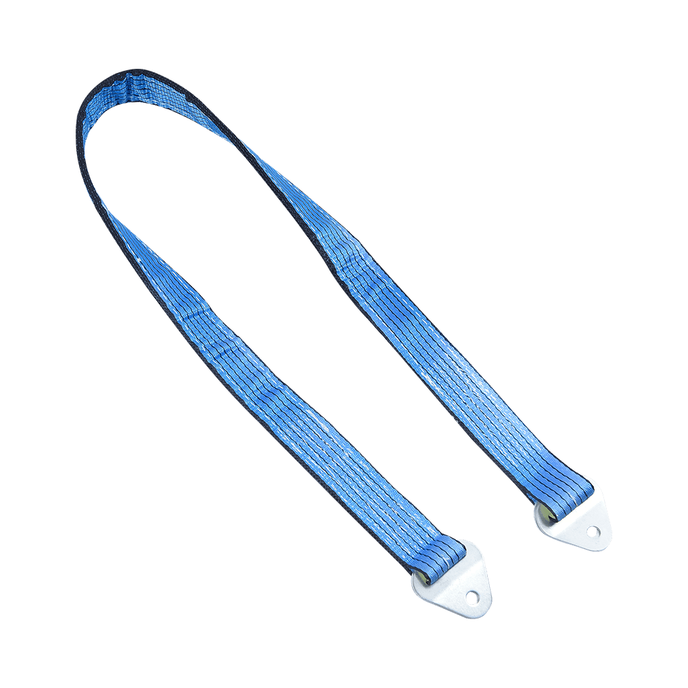 Heavy Duty Blue Protective Sleeve Bred bilaksel slepestropper med D-ring