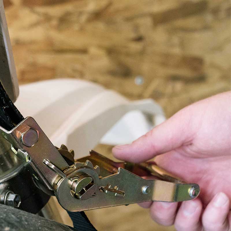 1'' X 7' Mini motorsykkel skrallestropp med S-kroker