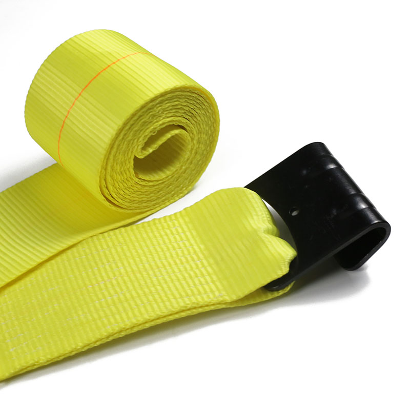 4-tommers polyester lastestropper for flatbed-tilhengere