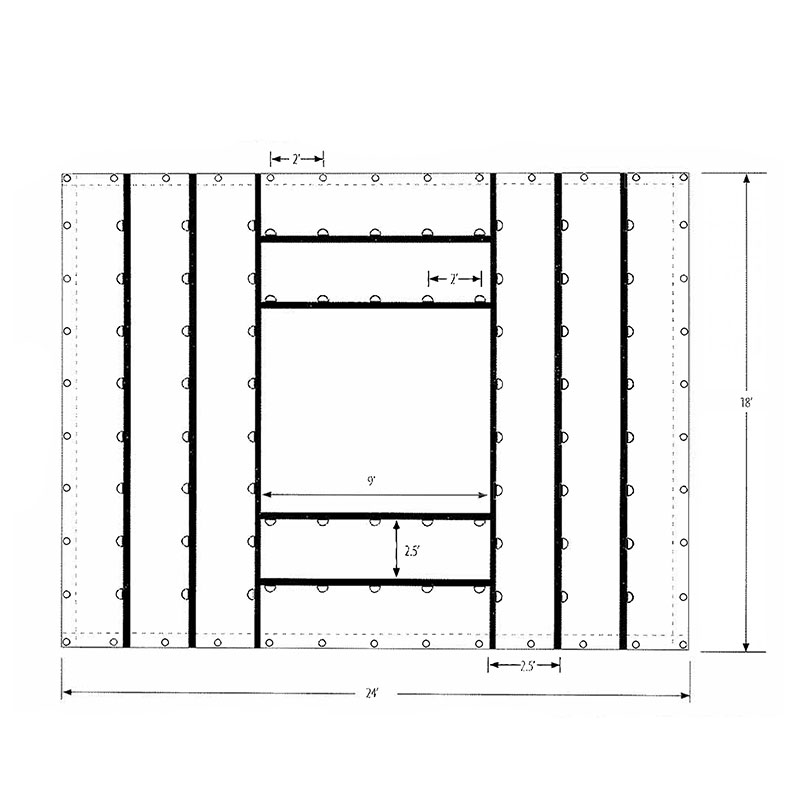 Black Heavy-Duty Coil Tarp
