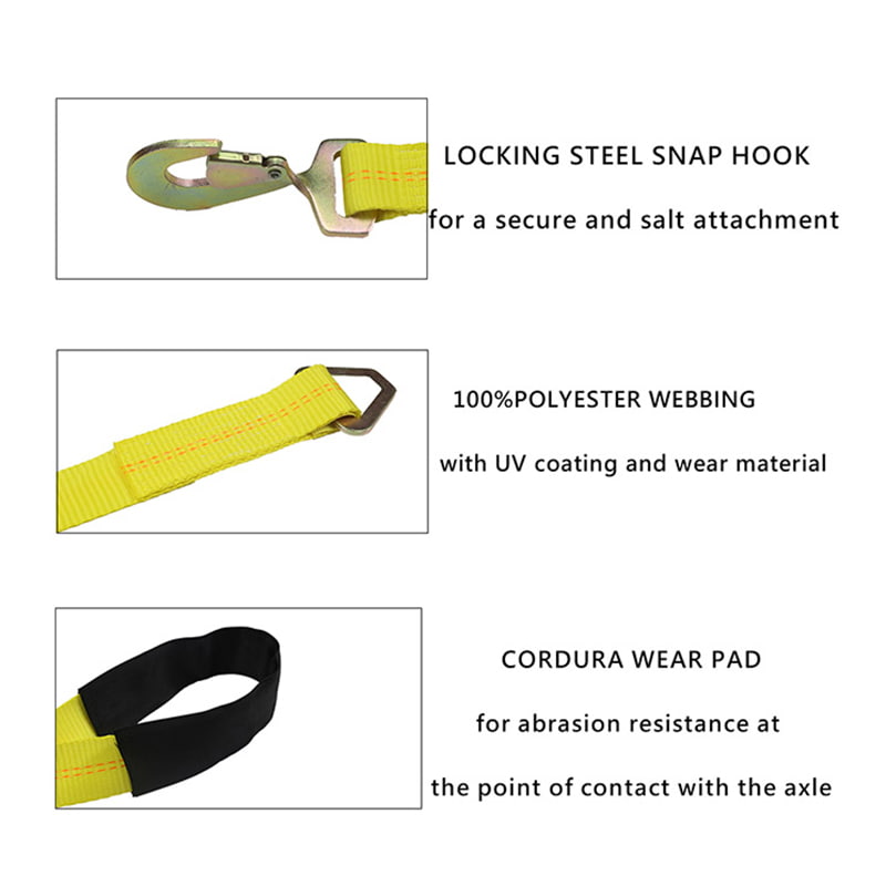 Carrier Strap 10000lbs Car Hauler Wheel