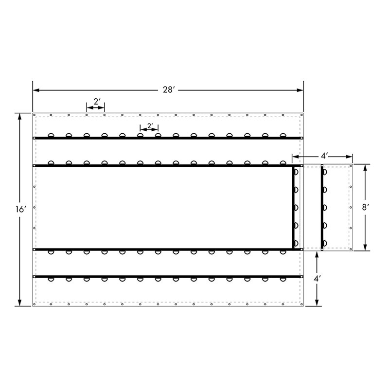 Høyytelses dekkmaterialet spesifikt Heavy Duty Lumber Black Tarp