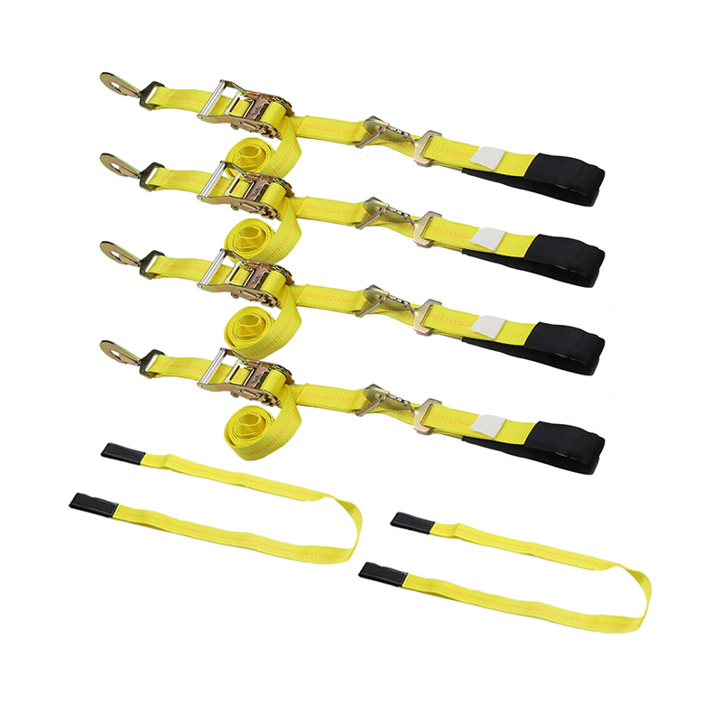 Slepefestebåndene til bilakselen Ratchet Tie Downs