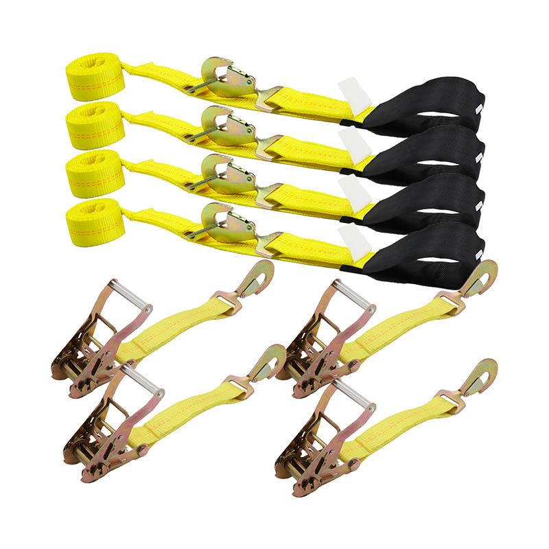 Slepefestebåndene til bilakselen Ratchet Tie Downs