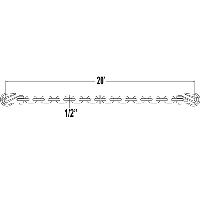 De 12 kjedemonteringene W Clevis gripekroker - klasse 80